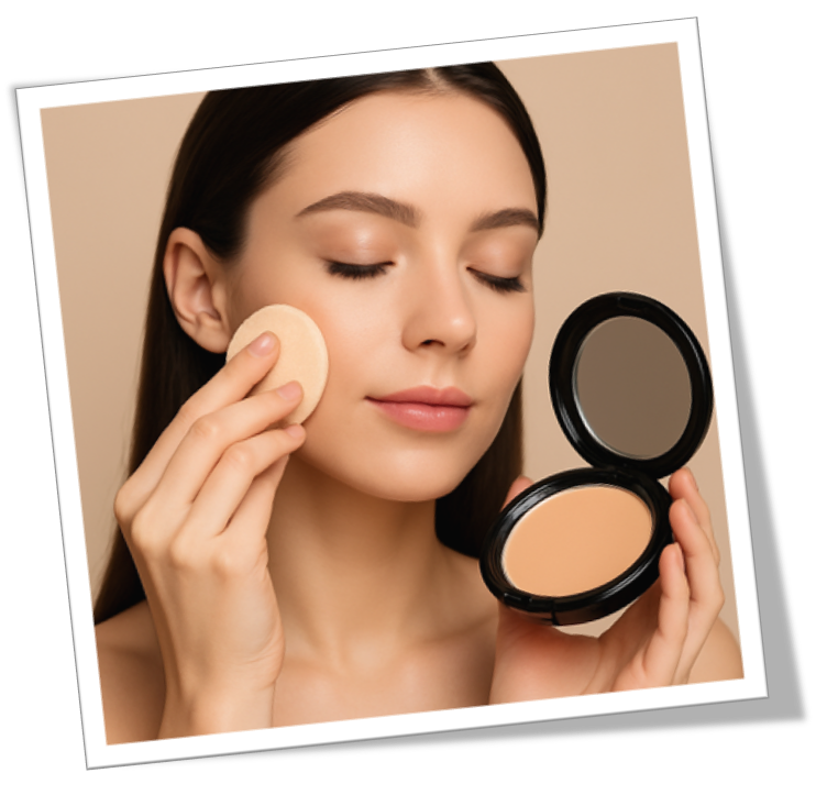 Almond Compact Press Powder